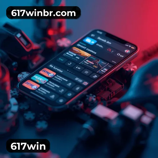617win App home screen with mobile slots and casino categories